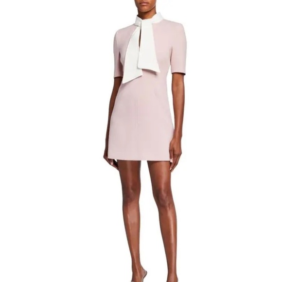 Toccin NWT Colorblock Tie Neck Mini Dress Size 2 - Picture 1 of 15